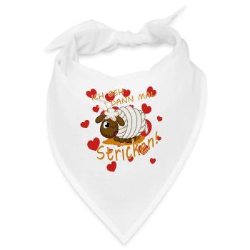 Ich geh dann mal stricken Schaf - Bandana - Weiß - Vorne