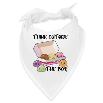 Mochi Kawaii außerhalb Box denken Geschenk - Bandana - Weiß - Vorne