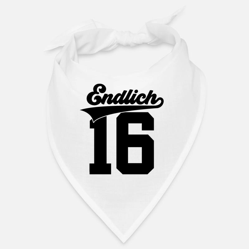 16. GEBURTSTAG ENDLICH 16 - Bandana - Weiß