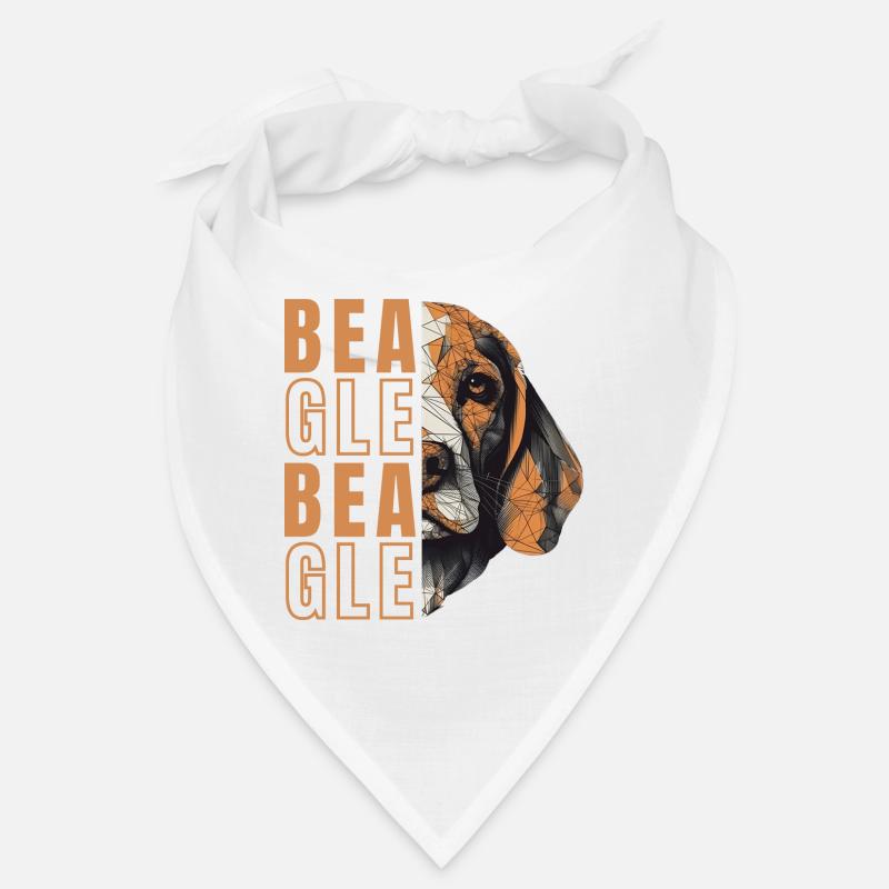 Beagle Lover Geometry Beagle Art Bandana