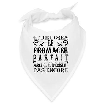 Käser Lustiger Käse Käse Laden Geschenk - Bandana - Weiß - Vorne