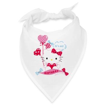 Hello Kitty Mit Ballons Geburtstags Design - Bandana - Weiß - Vorne