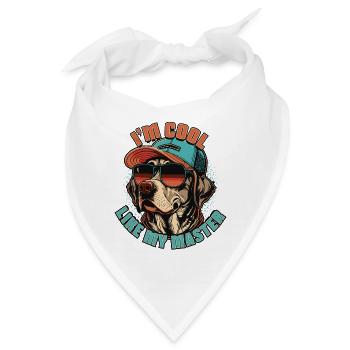 Ich bin cool wie mein Herrchen - Bandana - Weiß - Vorne