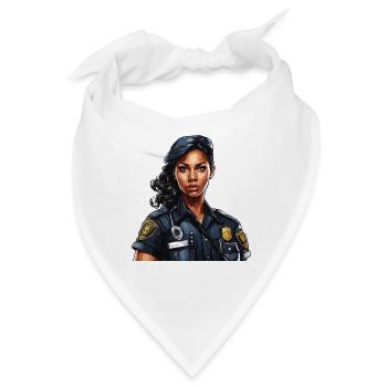 Polizei / Einsatz / Beruf / Job / Einsatzkräfte - Bandana - Weiß - Vorne