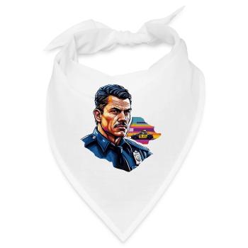 Polizei / Einsatz / Beruf / Job / Einsatzkräfte - Bandana - Weiß - Vorne