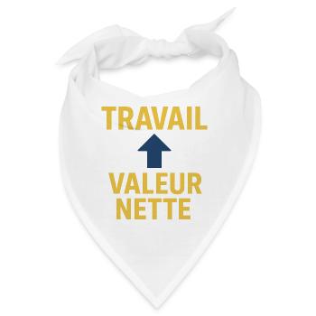 Arbeit ↑ Vermögen – Motivational Finance & Business - Bandana - Weiß - Vorne