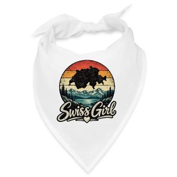 Swiss Girl Retro Look - Bandana - Weiß - Vorne