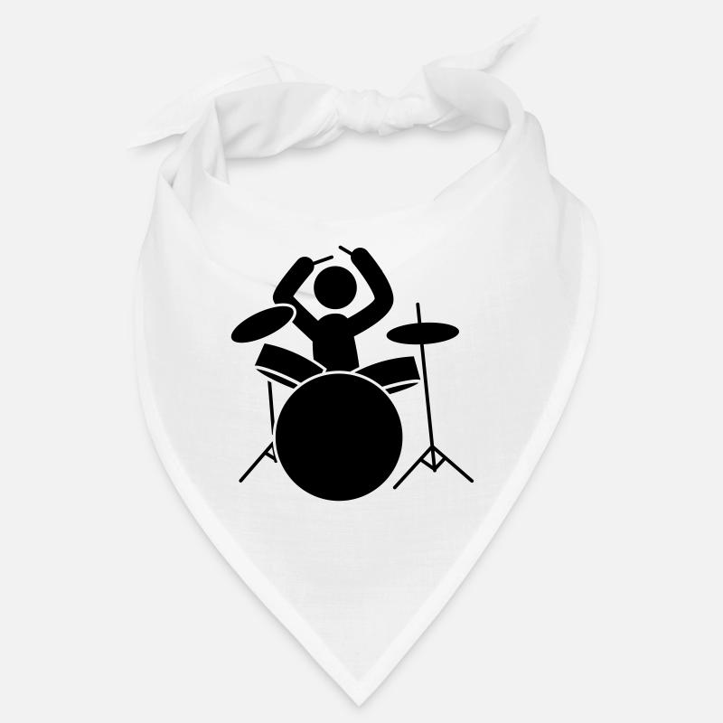 batteur icône batteur - Bandana - blanc