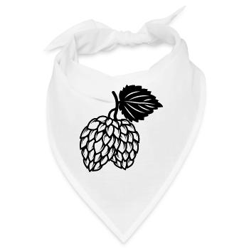hopfen symbol brauerei - Bandana - Weiß - Vorne