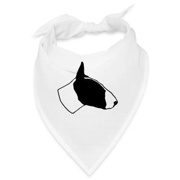 Hund Hunde Kampfhund - Bandana - Weiß - Vorne