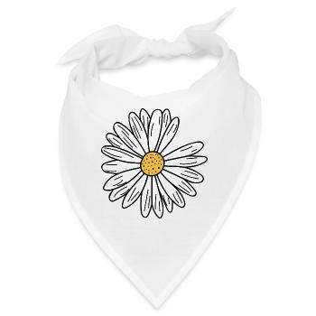 Wildblume Blumenblätter - Bandana - Weiß - Vorne