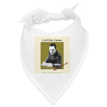 Sei cool wie Albert Camus! - Bandana - Weiß - Vorne