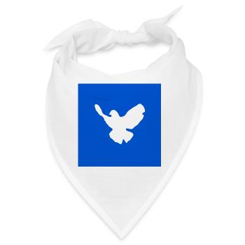 Friedenstaube - Bandana - Weiß - Vorne