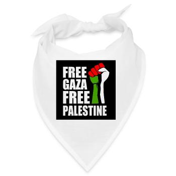 Free gaza Free palestine - Bandana - Weiß - Vorne