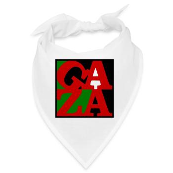 Gaza poster - Bandana - Weiß - Vorne