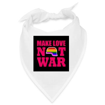 Make love not war - Bandana - Weiß - Vorne