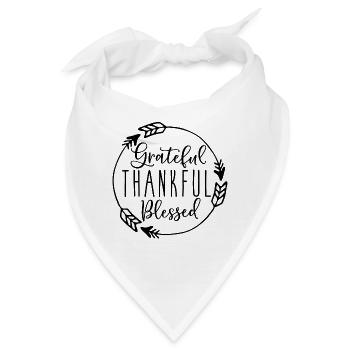 Thanksgiving Essen Truthan Erntedankfest Ernte - Bandana - Weiß - Vorne