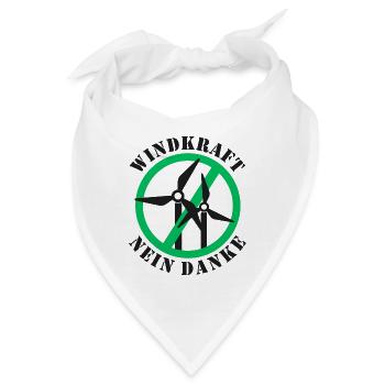 Windkraft Nein Danke - Bandana - Weiß - Vorne