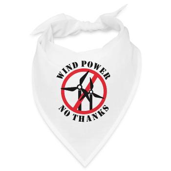Windkraft Nein Danke - Bandana - Weiß - Vorne
