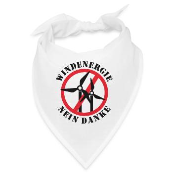 Windenergie Nein Danke - Bandana - Weiß - Vorne