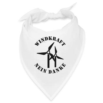 Windkraft Nein Danke - Bandana - Weiß - Vorne
