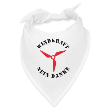 Windkraft Nein Danke - Bandana - Weiß - Vorne
