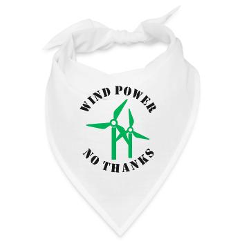 Windkraft Nein Danke - Bandana - Weiß - Vorne