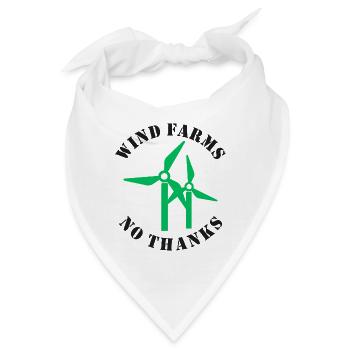 Windparks Nein Danke - Bandana - Weiß - Vorne