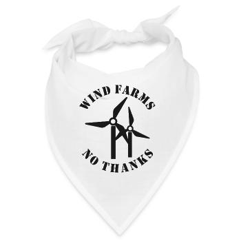 Windparks Nein Danke - Bandana - Weiß - Vorne