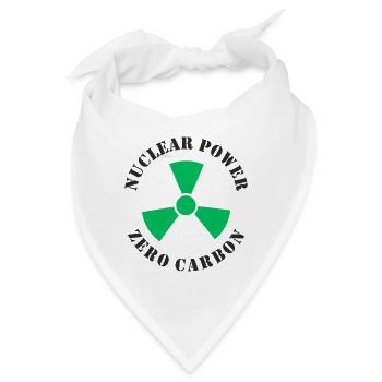 Atomkraft, Null CO2 Kohlenstoff - Bandana - Weiß - Vorne