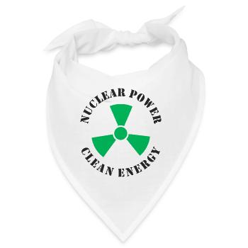 Atomkraft, Saubere Energie - Bandana - Weiß - Vorne