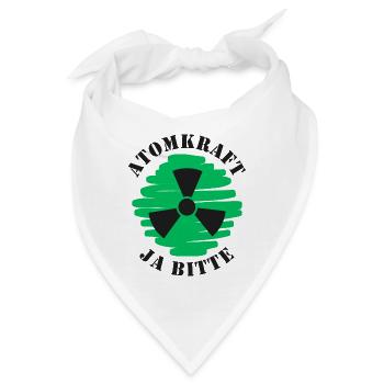 Atomkraft, Ja bitte, Kernenergie - Bandana - Weiß - Vorne