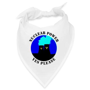 Atomkraft Ja bitte, Ja zu Atomenergie - Bandana - Weiß - Vorne