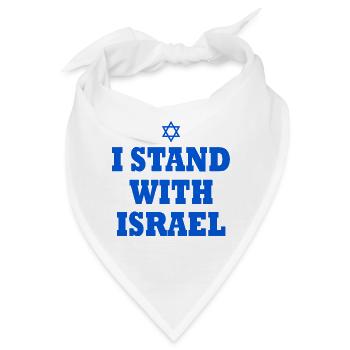 I Stand with israel - Bandana - Weiß - Vorne