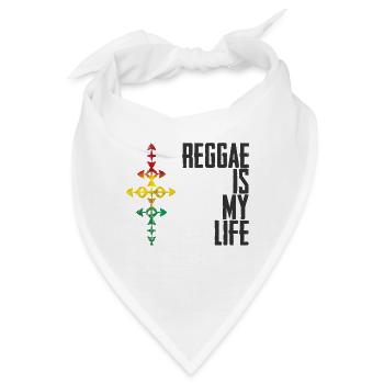Reggae is my life - Bandana - Weiß - Vorne