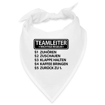 Teamleiter Abschiedsgeschenk Lustiger Spruch - Bandana - Weiß - Vorne