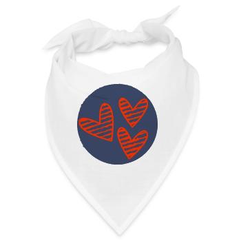 HERZ. VIELEN DANK. GELIEBTE. MEISTER. DANKE HERRIN. - Bandana - Weiß - Vorne