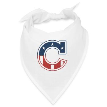 Buchstabe C USA - Bandana - Weiß - Vorne