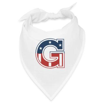 Buchstabe G USA - Bandana - Weiß - Vorne