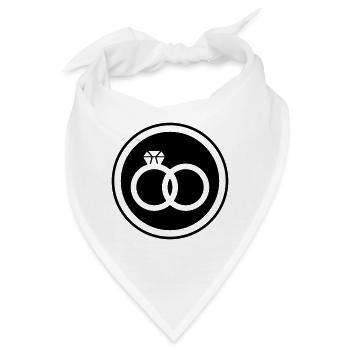Eheringe Ring Hochzeit - Bandana - Weiß - Vorne