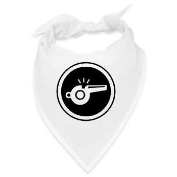 Trillerpfeife Pfeife - Bandana - Weiß - Vorne