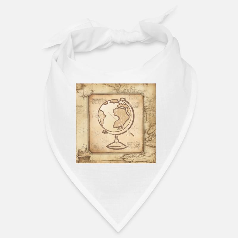 Geography - Globe & Pointer / Old World Map Bandana
