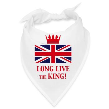 Long Live The King! (England, Great Britain, Red) - Bandana - Weiß - Vorne