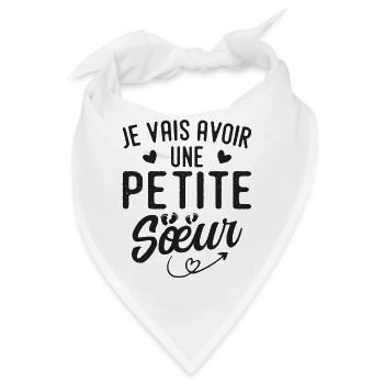 Ich werde eine kleine Schwester haben - Bandana - Weiß - Vorne