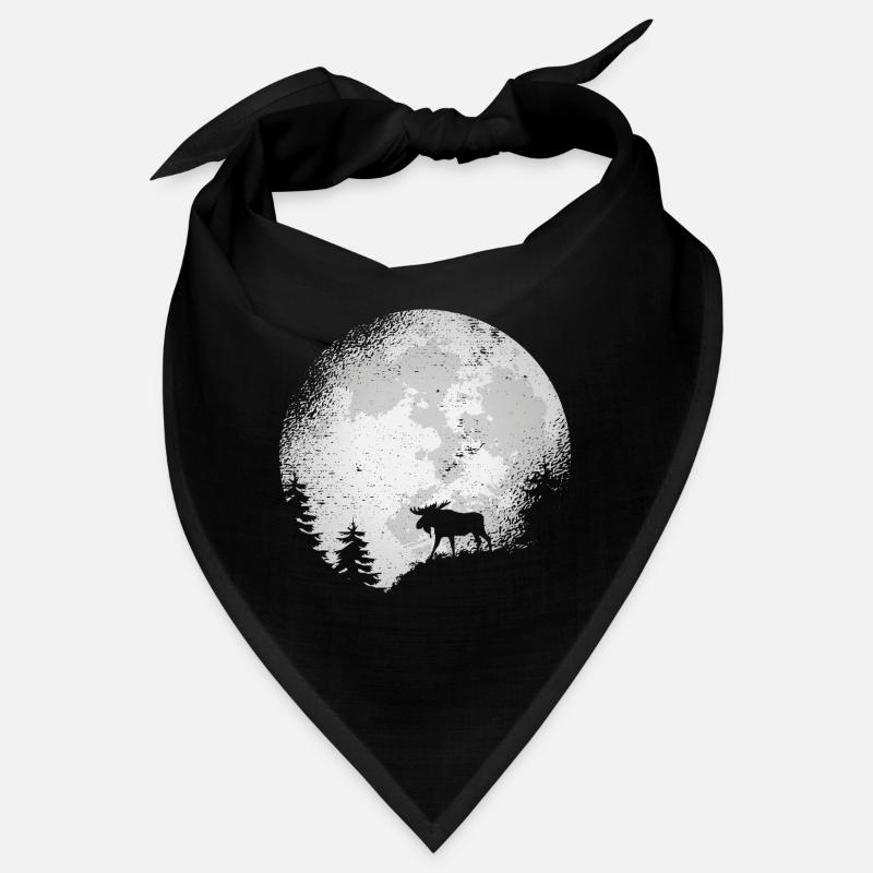 Moose Moose Moose Cow Antlers Full Moon Gift Bandana