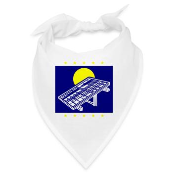 Photovoltaik Anlage Solar Energie - Bandana - Weiß - Vorne