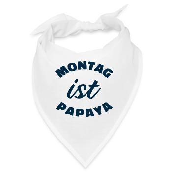 Montag Ist Papaya - Bandana - Weiß - Vorne