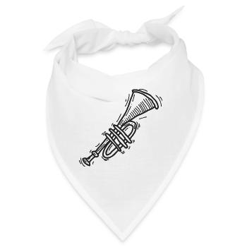 Trompete - Bandana - Weiß - Vorne