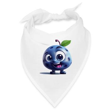 Eine lustige Blaubeere Obst funny Blueberry Fruit - Bandana - Weiß - Vorne