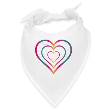 VIELEN DANK. GELIEBTE. MEISTER. HERZ. DANKE HERRIN. - Bandana - Weiß - Vorne